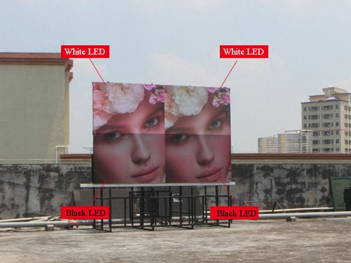 LED beltzen abantaila LED zurien aurrean